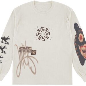 TRAVIS SCOTT CACTUS JACK AIR RECORDS LOMG SLEEVE T-SHIRT - L